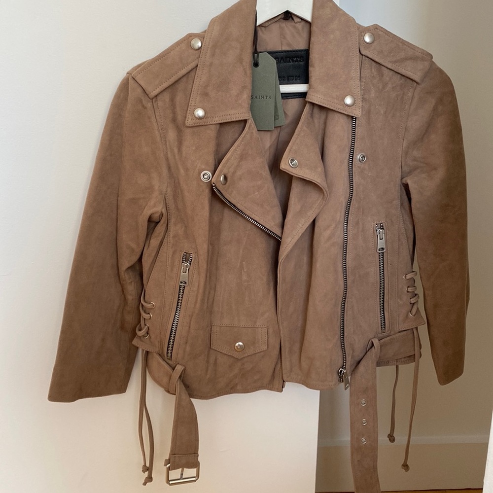 New with tags leather jacket all saints